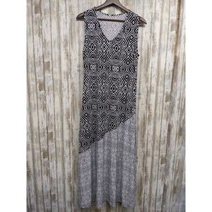 Soft Surrounding Bohemian Tulum Sleeveless Jersey Maxi Tank Dress Petite Small